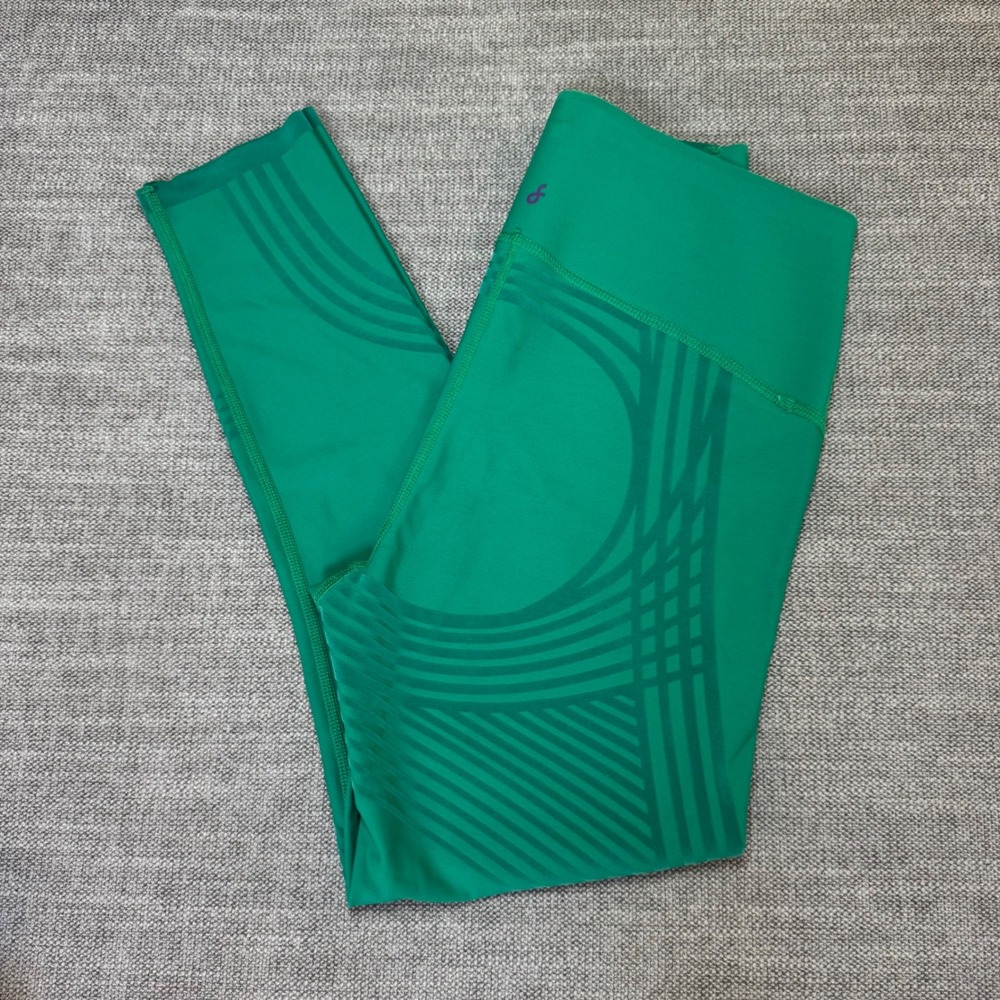 Fanka Body Sculpt Leggings 7/8 Reversible Wear Small Forest Green Compression